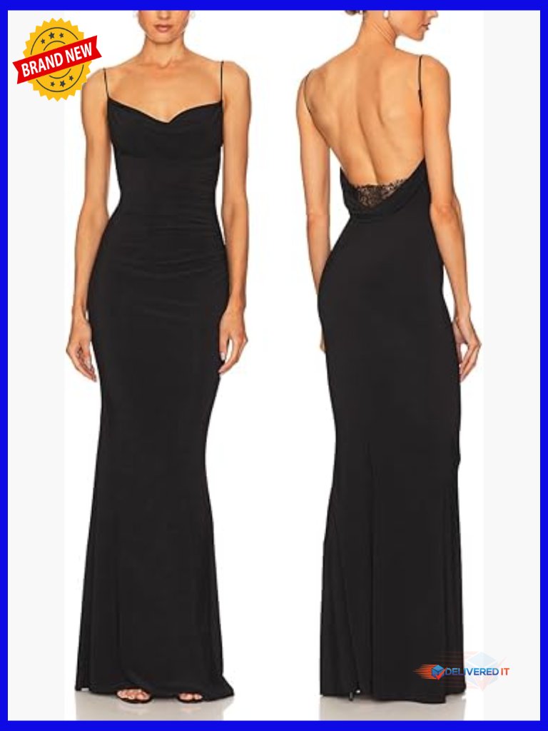 Backless Lace Formal Maxi Dress Mermaid Evening Gown Spaghetti Straps